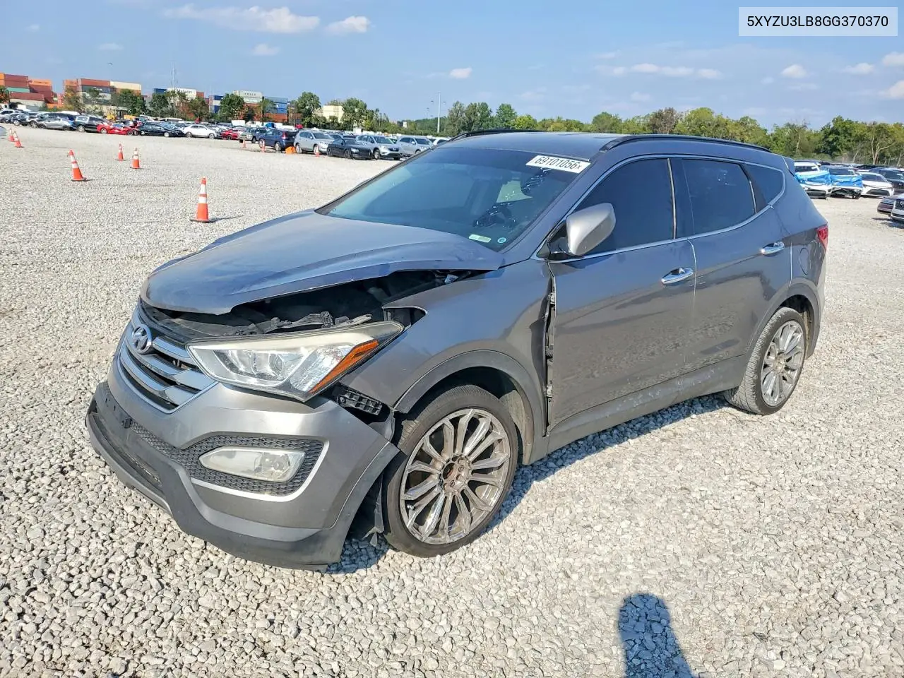 HYUNDAI SANTA FE 2016, VIN 5XYZU3LB8GG370370