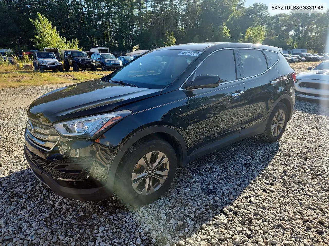 HYUNDAI SANTA FE 2016, VIN 5XYZTDLB8GG331948