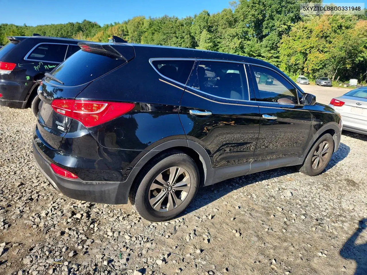 2016 HYUNDAI SANTA FE VIN 5XYZTDLB8GG331948 — фото 3