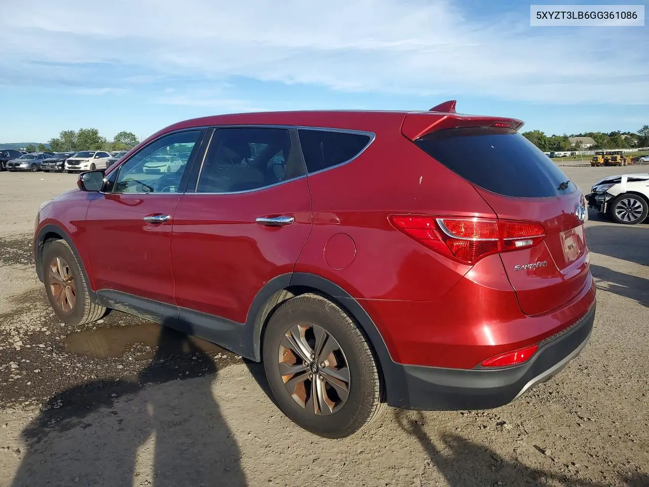 2016 HYUNDAI SANTA FE VIN 5XYZT3LB6GG361086 — фото 2