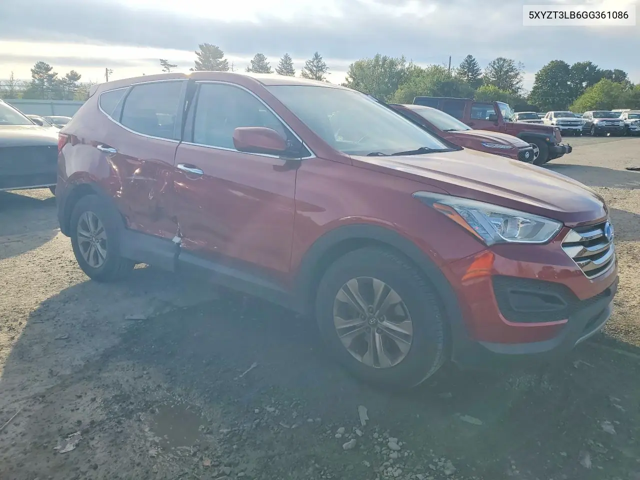 2016 HYUNDAI SANTA FE VIN 5XYZT3LB6GG361086 — фото 4
