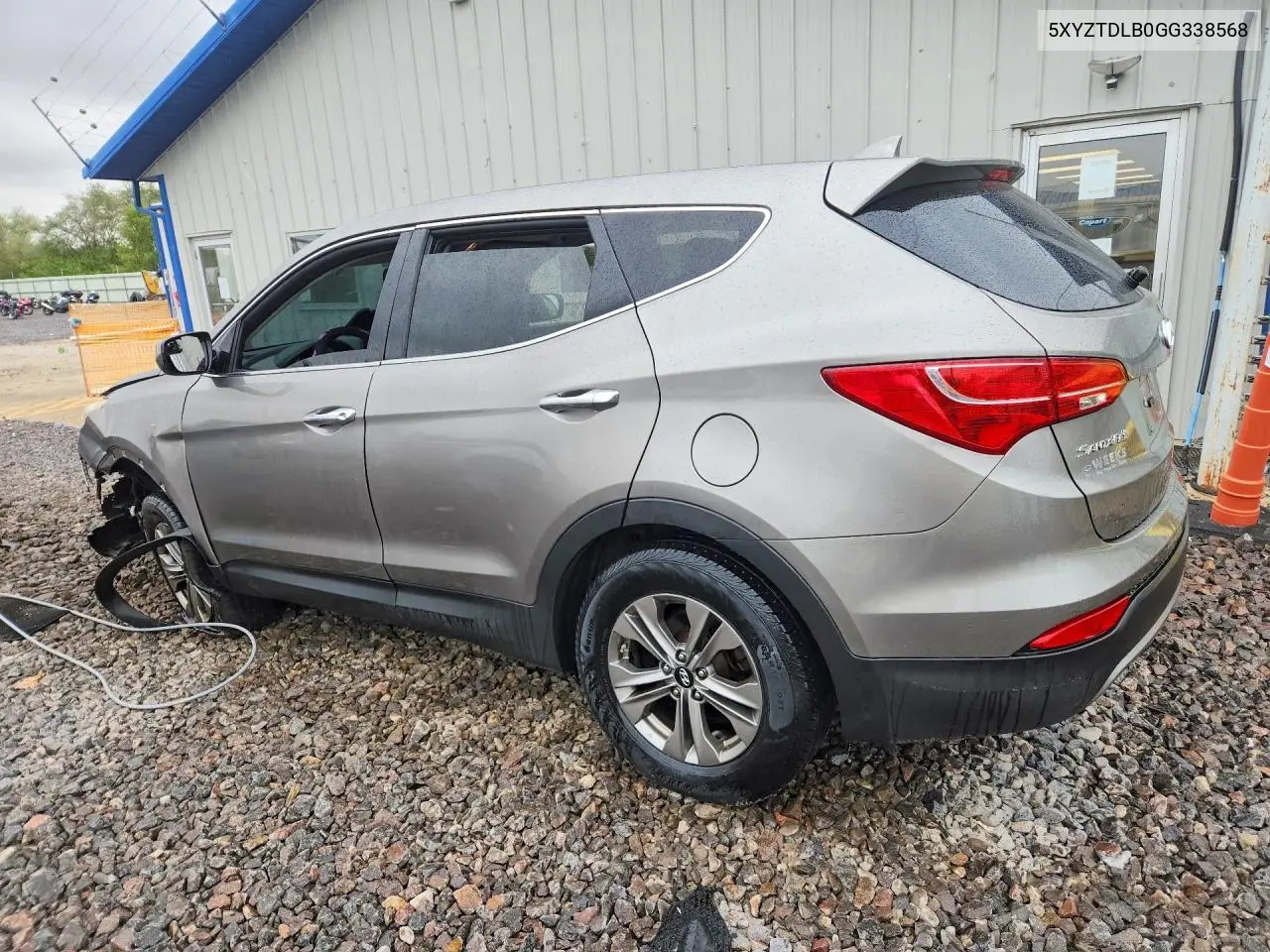 2016 HYUNDAI SANTA FE VIN 5XYZTDLB0GG338568 — фото 2