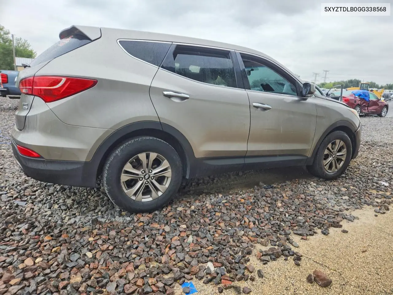 2016 HYUNDAI SANTA FE VIN 5XYZTDLB0GG338568 — фото 3