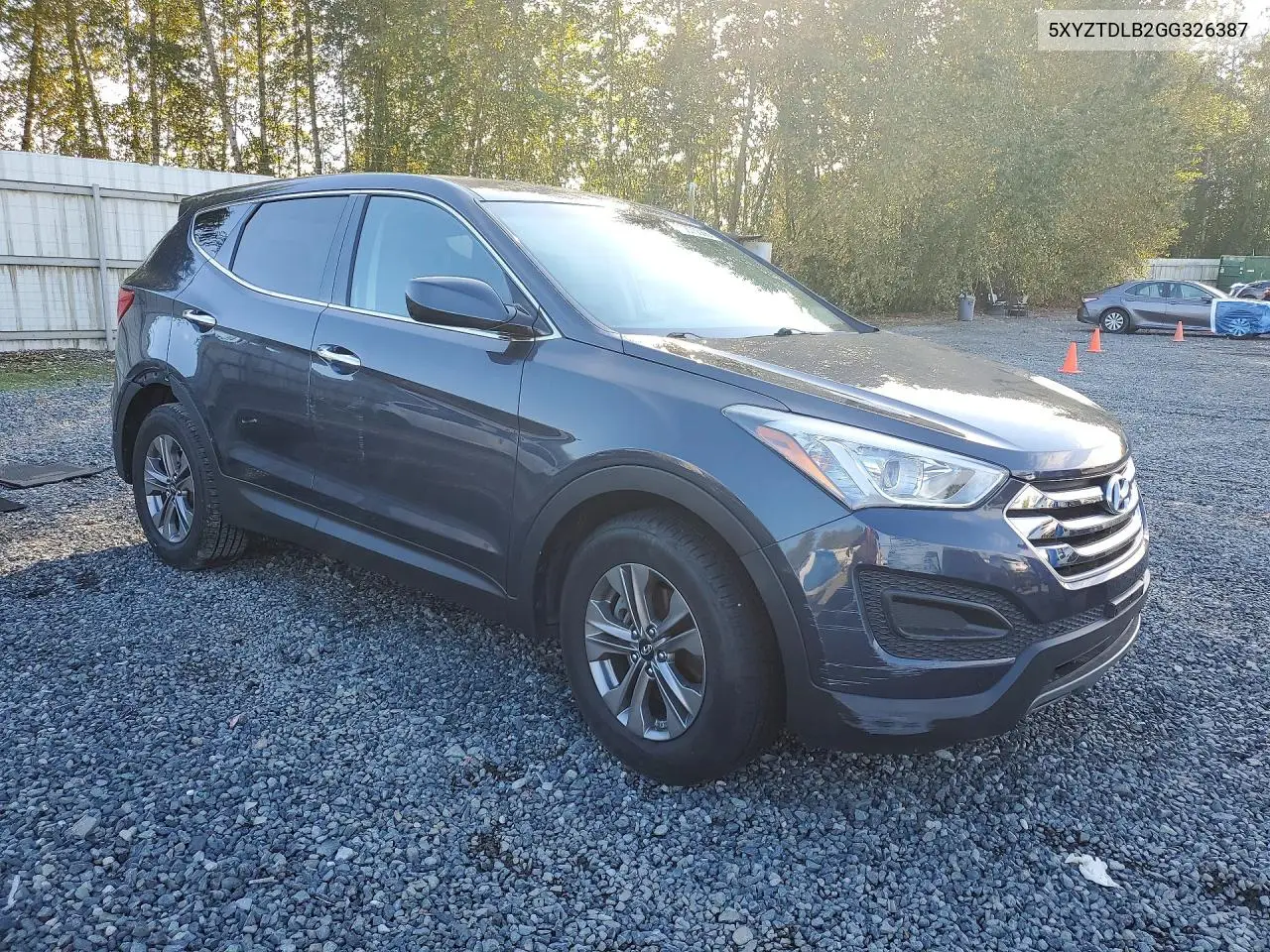 2016 HYUNDAI SANTA FE VIN 5XYZTDLB2GG326387 — фото 4