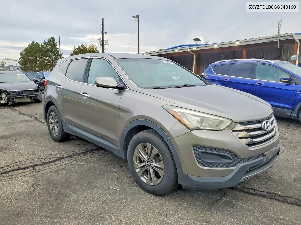 2016 HYUNDAI SANTA FE VIN 5XYZTDLB0GG340160 — фото 4
