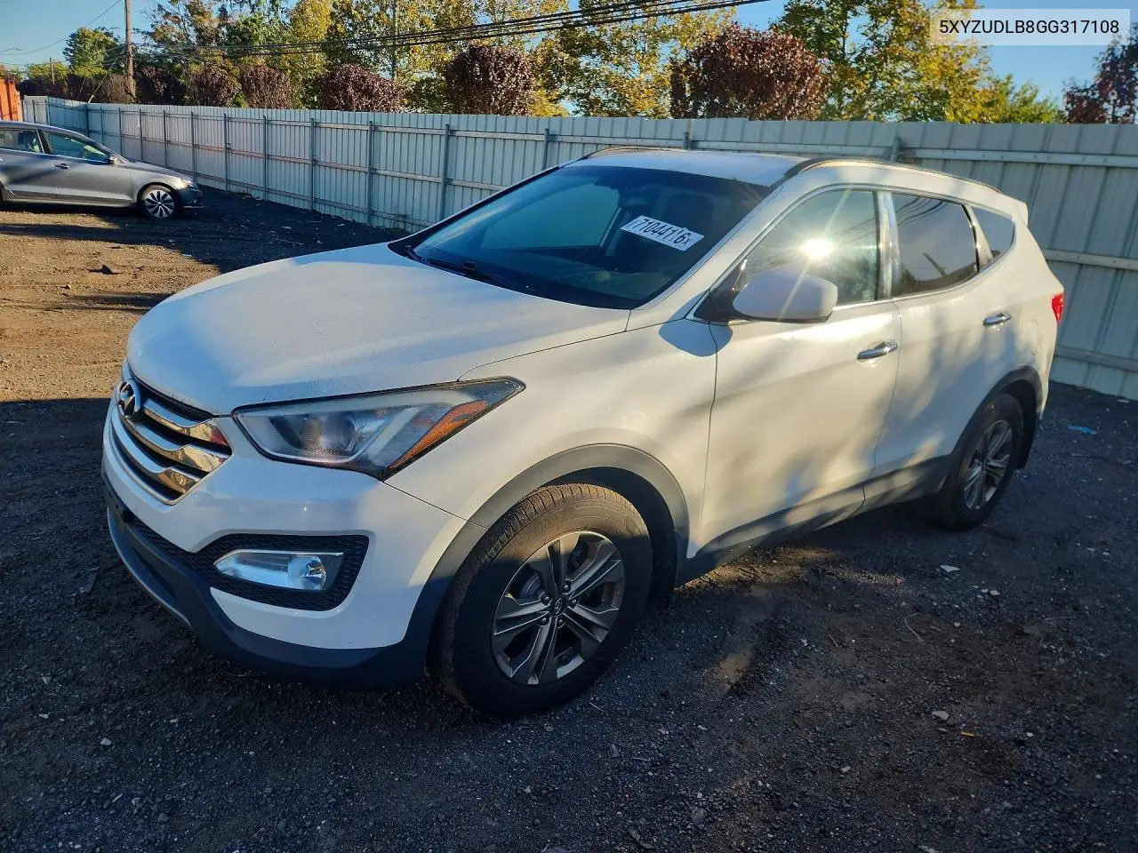 HYUNDAI SANTA FE 2016, VIN 5XYZUDLB8GG317108