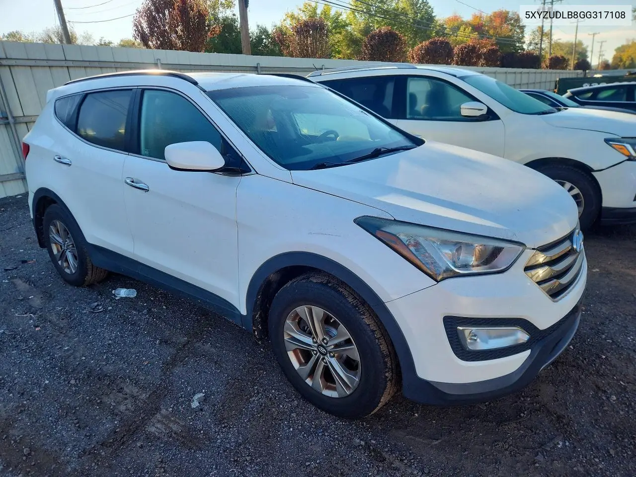 2016 HYUNDAI SANTA FE VIN 5XYZUDLB8GG317108 — фото 4