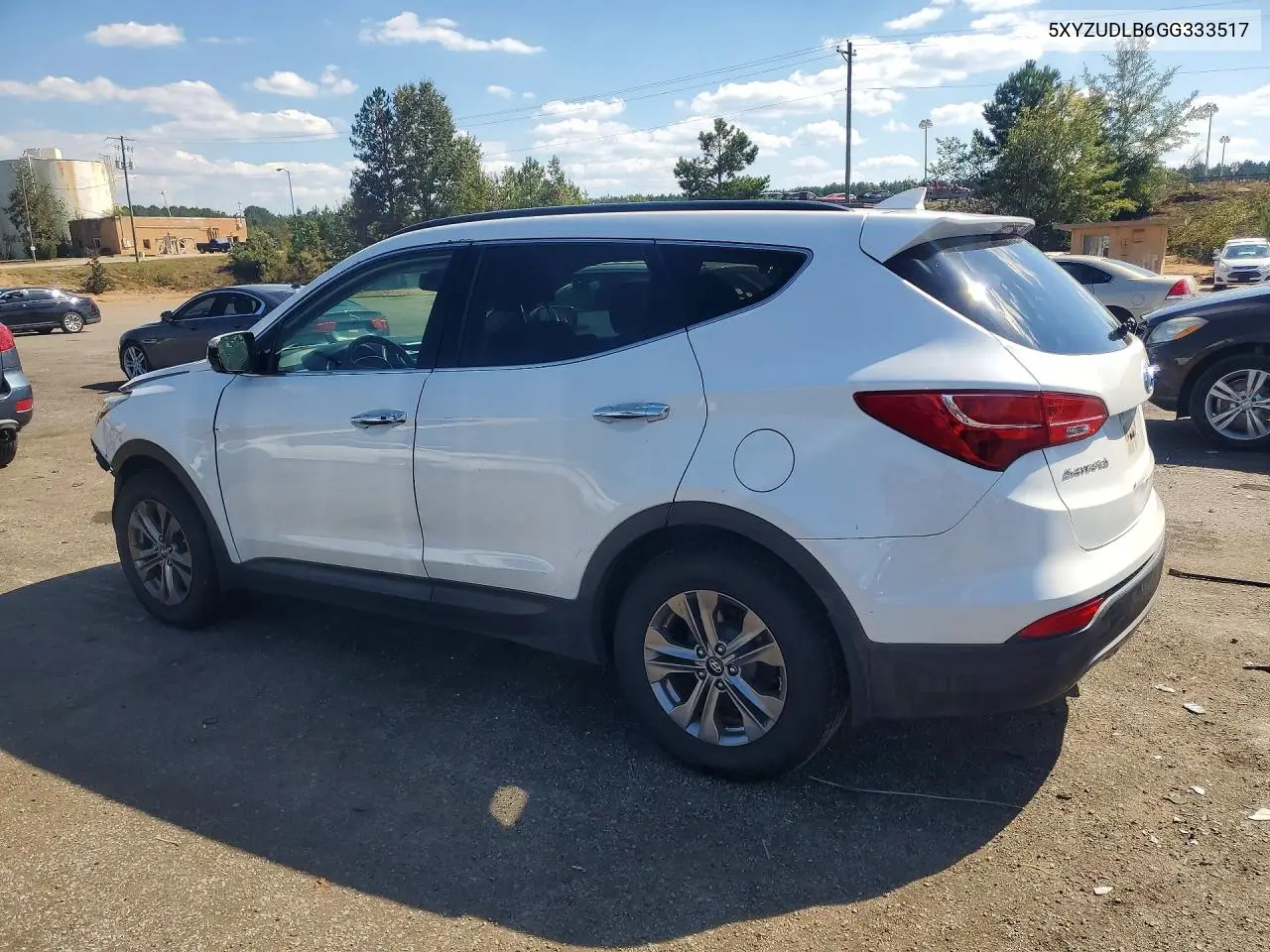 2016 HYUNDAI SANTA FE VIN 5XYZUDLB6GG333517 — фото 2