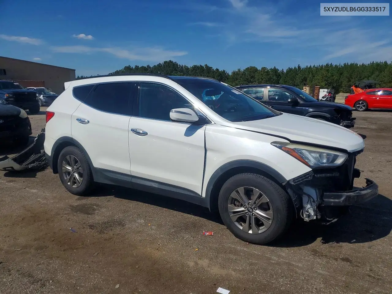 2016 HYUNDAI SANTA FE VIN 5XYZUDLB6GG333517 — фото 4