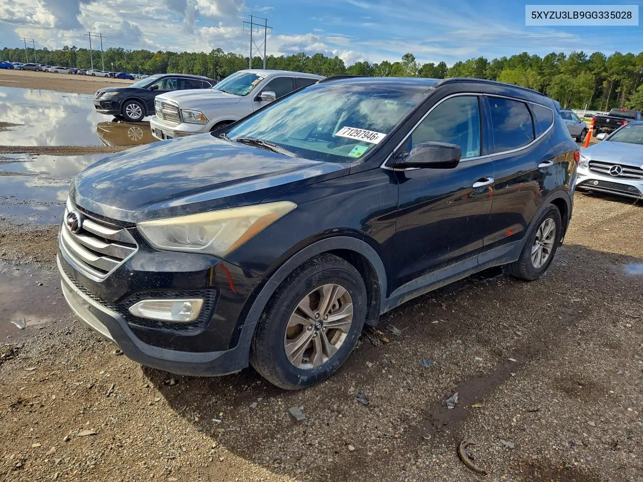 HYUNDAI SANTA FE 2016, VIN 5XYZU3LB9GG335028