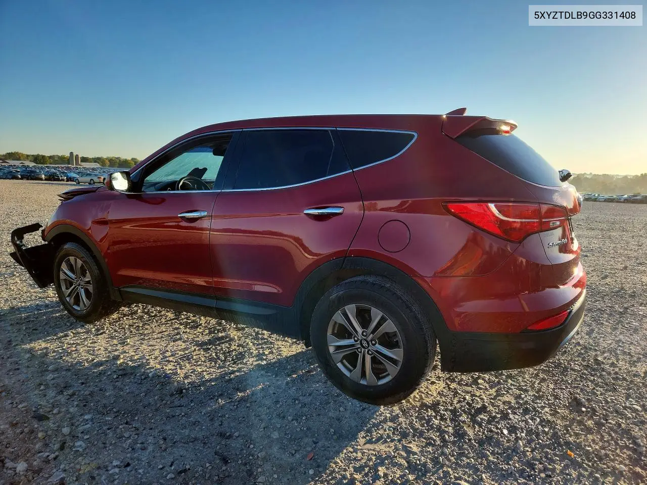 2016 HYUNDAI SANTA FE VIN 5XYZTDLB9GG331408 — фото 2