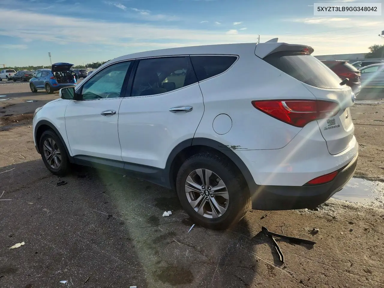 2016 HYUNDAI SANTA FE VIN 5XYZT3LB9GG348042 — фото 2