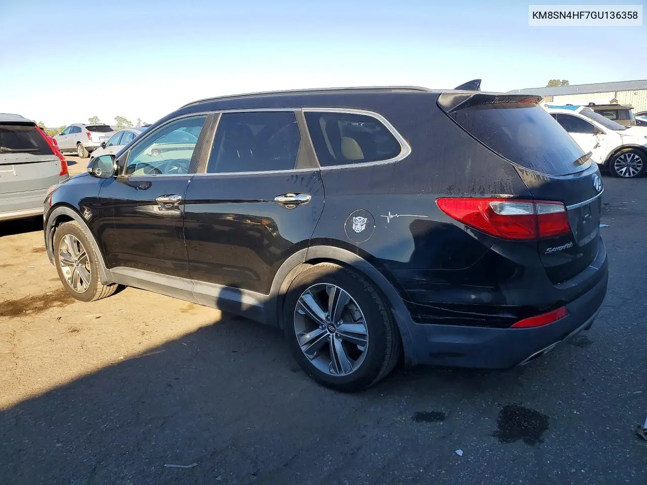 2016 HYUNDAI SANTA FE VIN KM8SN4HF7GU136358 — фото 2
