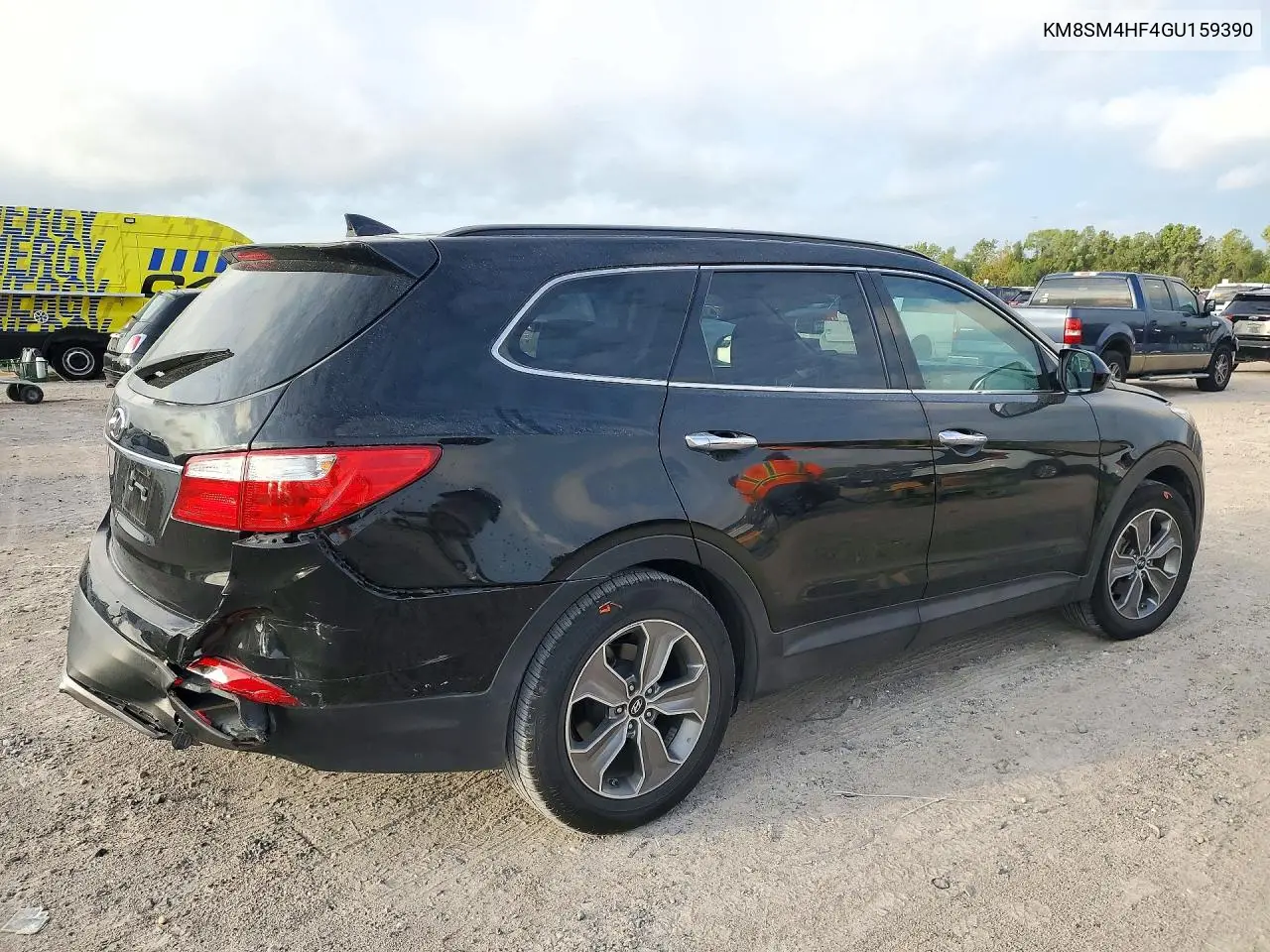 2016 HYUNDAI SANTA FE VIN KM8SM4HF4GU159390 — фото 3
