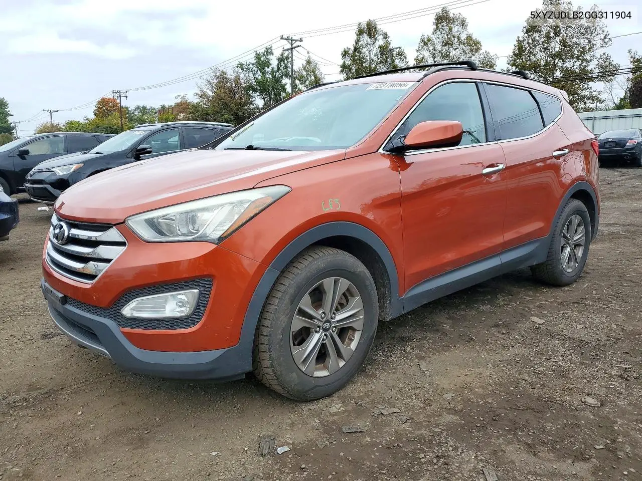 HYUNDAI SANTA FE 2016, VIN 5XYZUDLB2GG311904