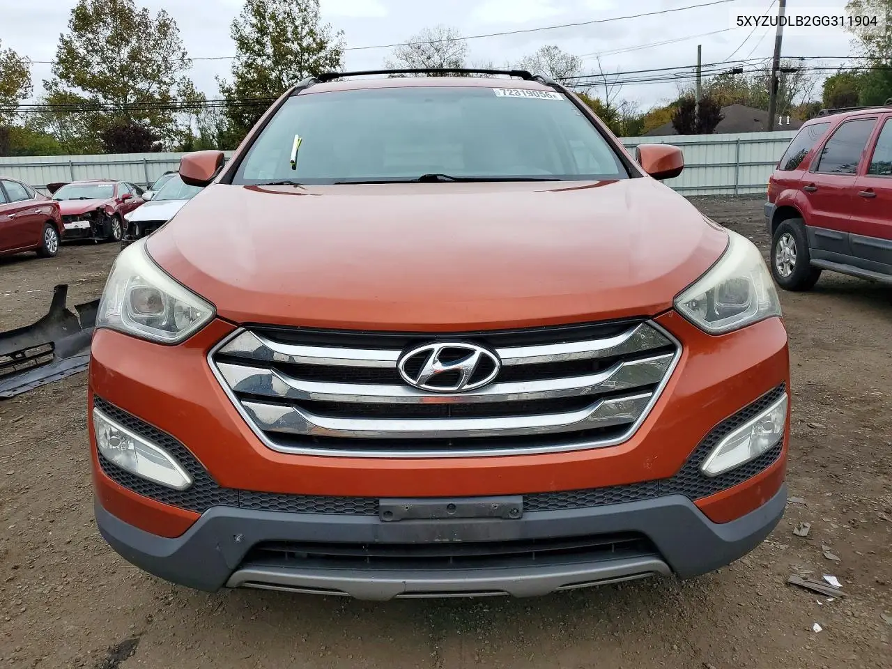 2016 HYUNDAI SANTA FE VIN 5XYZUDLB2GG311904 — фото 5