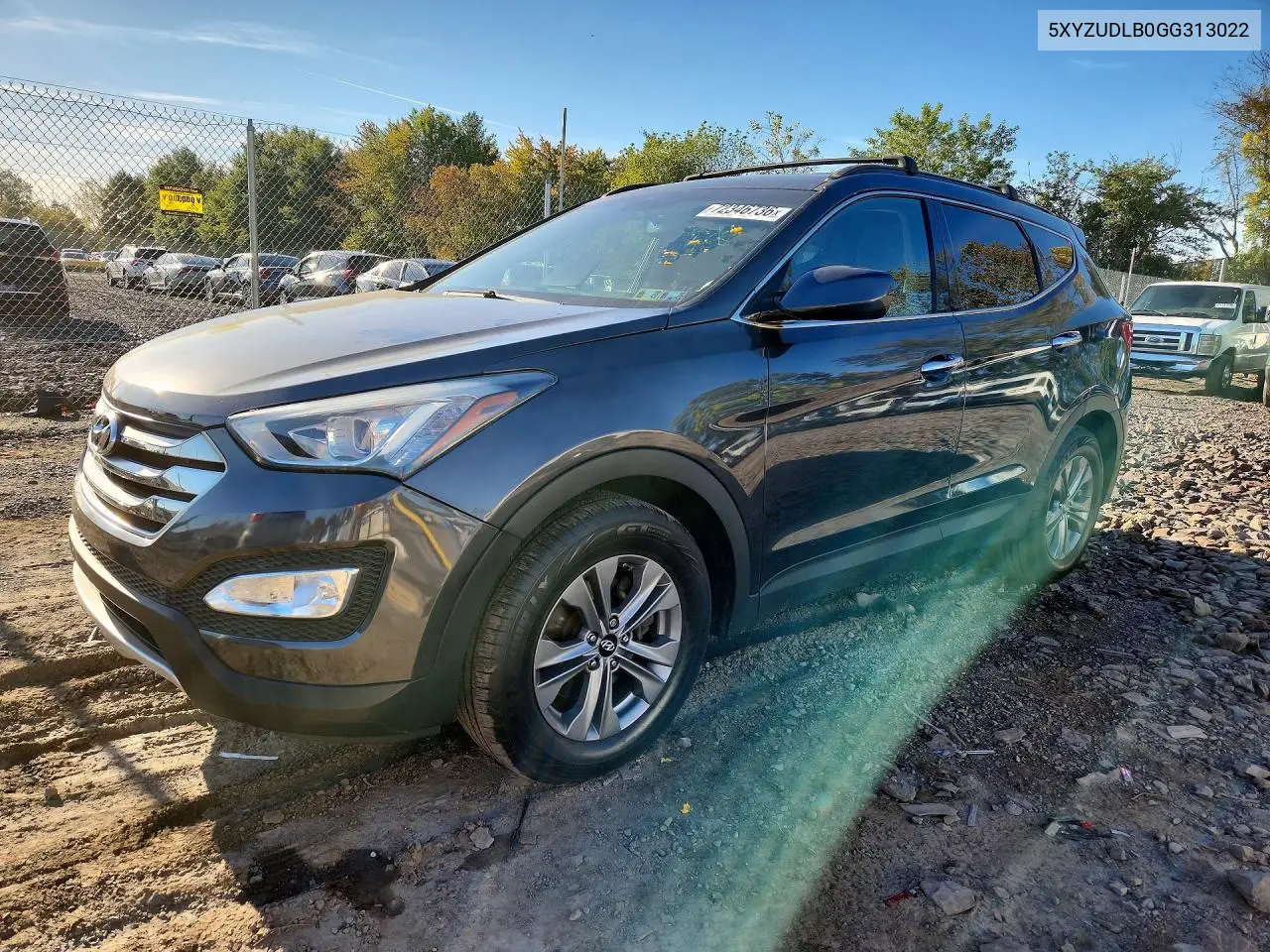 HYUNDAI SANTA FE 2016, VIN 5XYZUDLB0GG313022