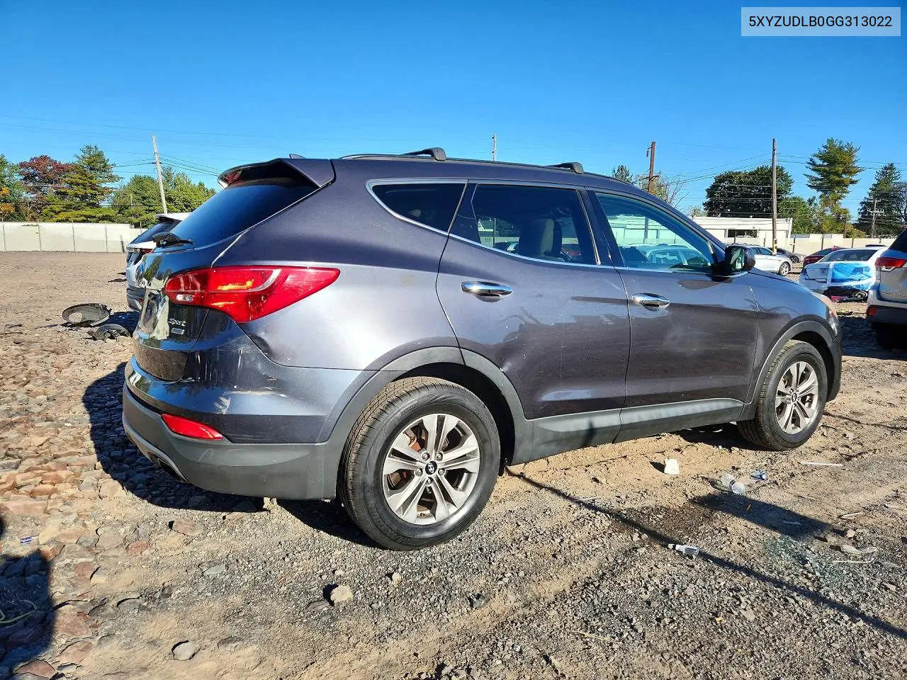 2016 HYUNDAI SANTA FE VIN 5XYZUDLB0GG313022 — фото 3