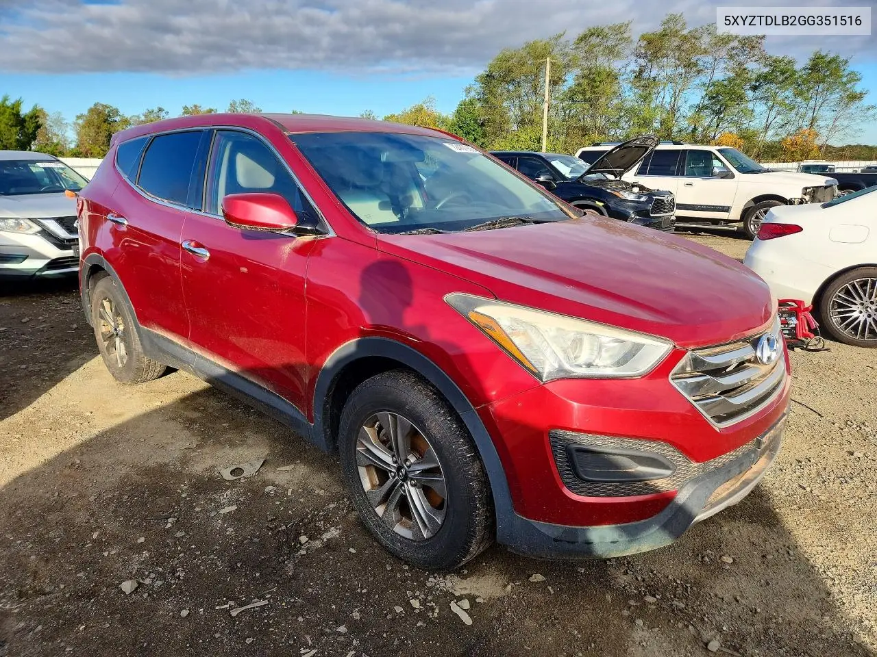 2016 HYUNDAI SANTA FE VIN 5XYZTDLB2GG351516 — фото 4