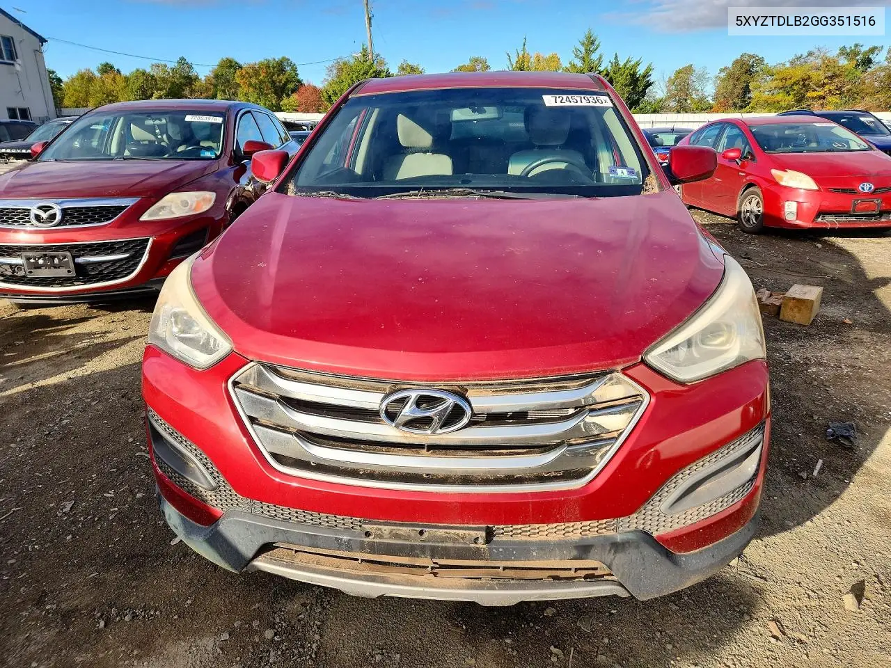 2016 HYUNDAI SANTA FE VIN 5XYZTDLB2GG351516 — фото 5