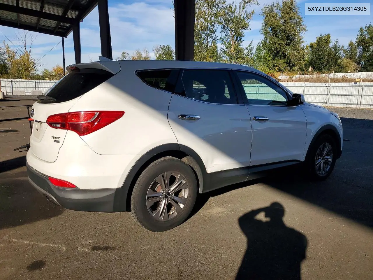 2016 HYUNDAI SANTA FE VIN 5XYZTDLB2GG314305 — фото 3