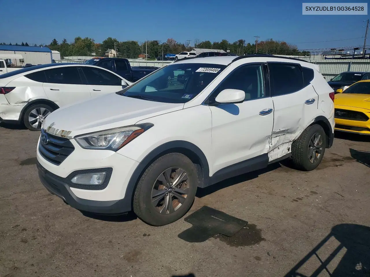 HYUNDAI SANTA FE 2016, VIN 5XYZUDLB1GG364528