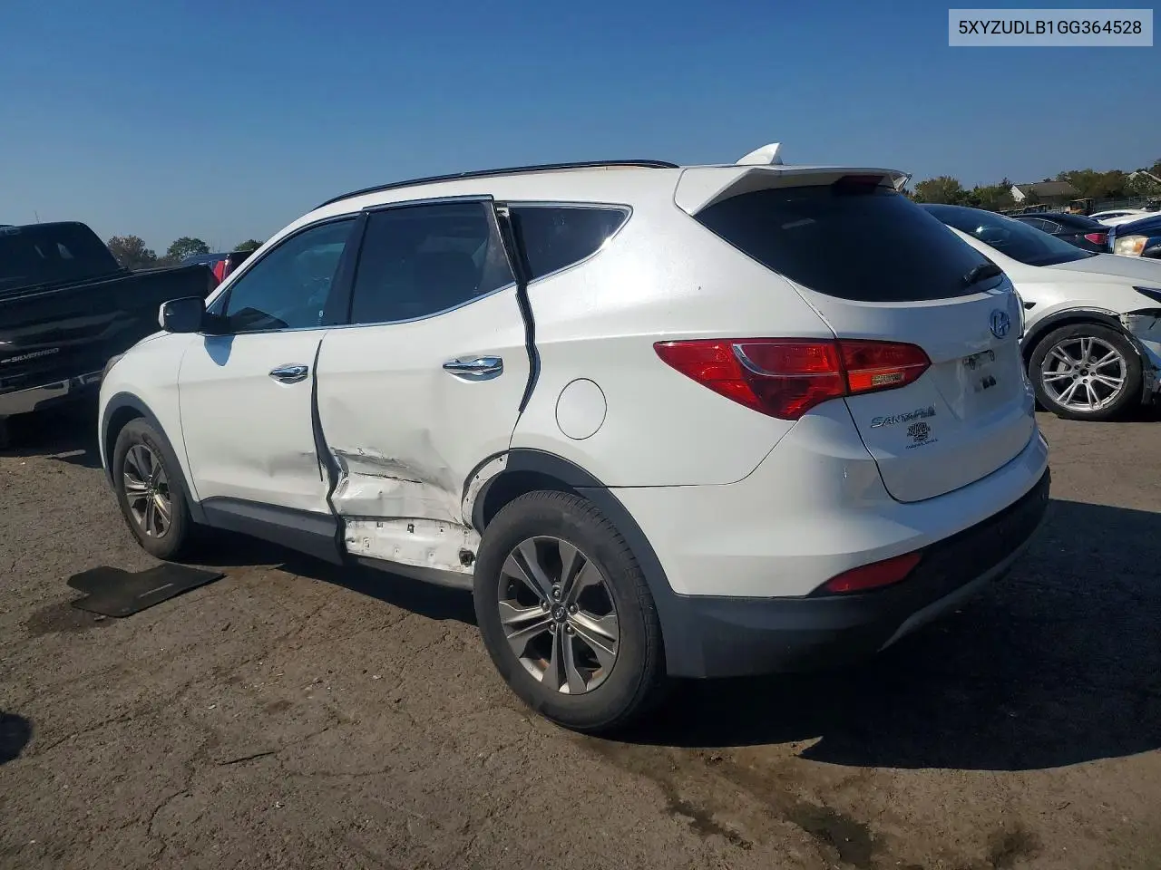 2016 HYUNDAI SANTA FE VIN 5XYZUDLB1GG364528 — фото 2