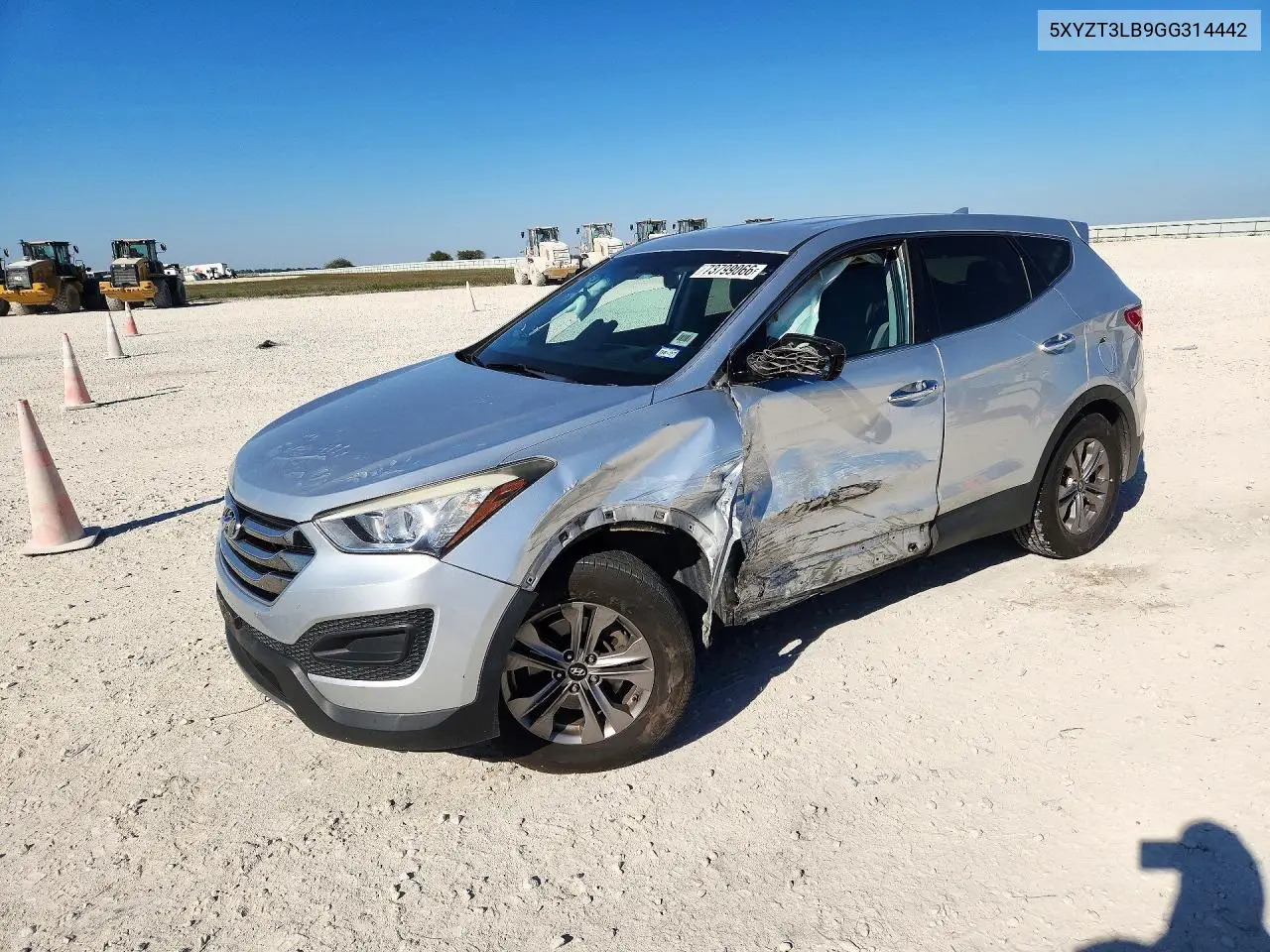 HYUNDAI SANTA FE 2016, VIN 5XYZT3LB9GG314442