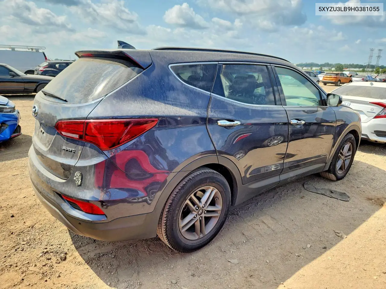 HYUNDAI SANTA FE 2017, VIN 5XYZU3LB9HG381055