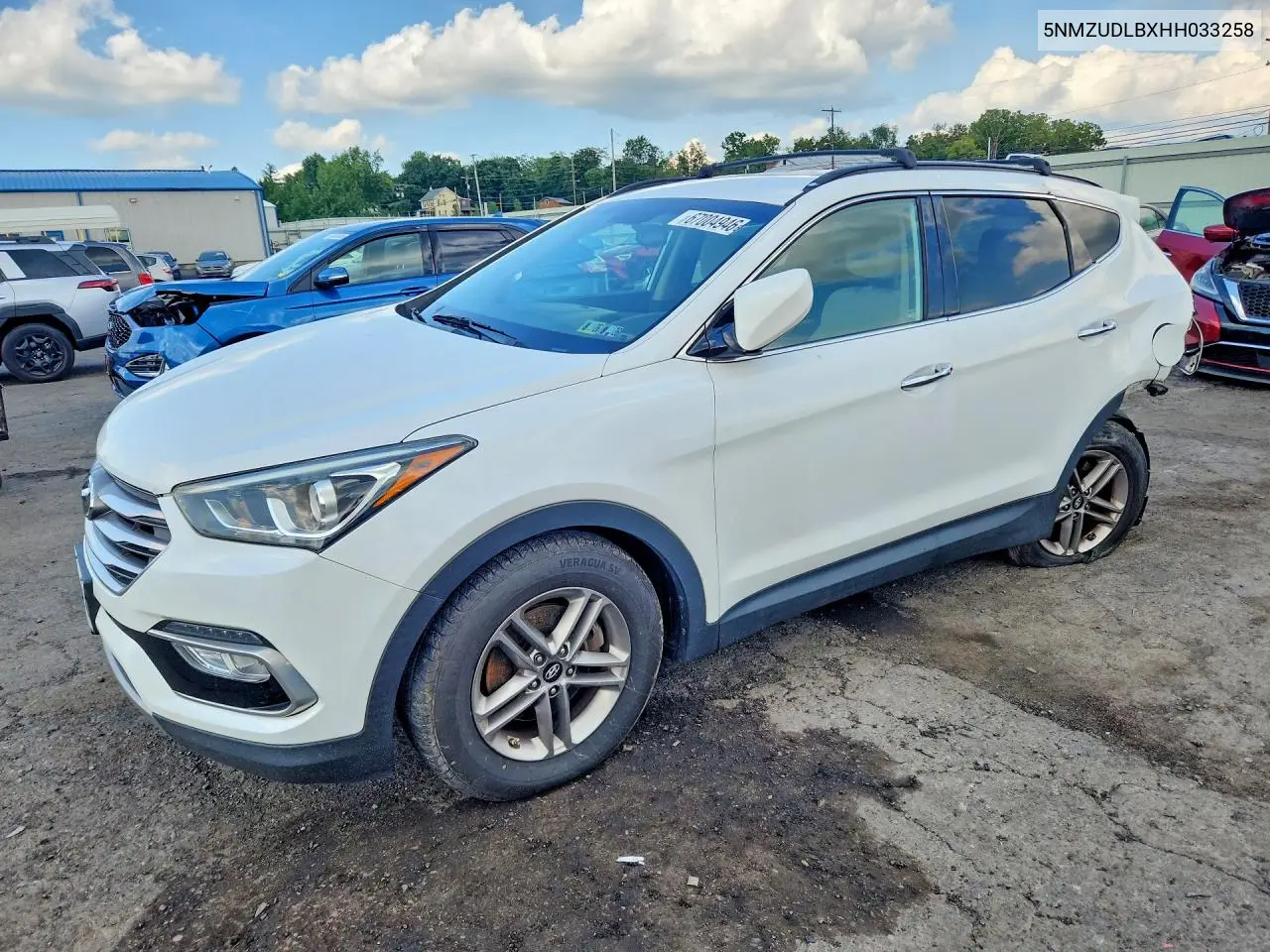 HYUNDAI SANTA FE 2017, VIN 5NMZUDLBXHH033258