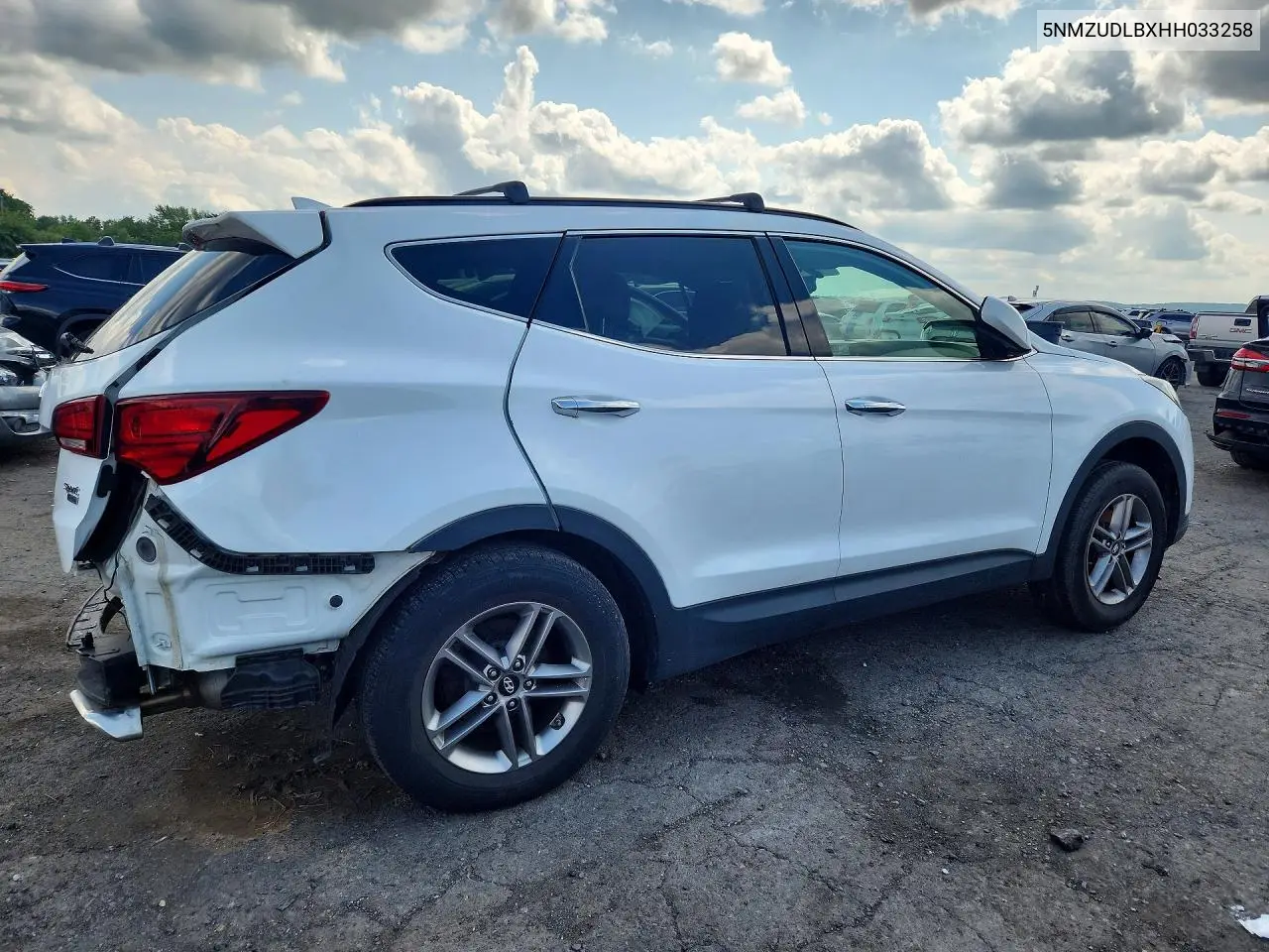 2017 HYUNDAI SANTA FE VIN 5NMZUDLBXHH033258 — фото 3