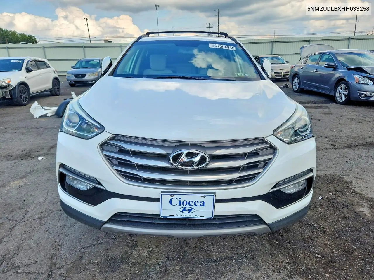 2017 HYUNDAI SANTA FE VIN 5NMZUDLBXHH033258 — фото 5