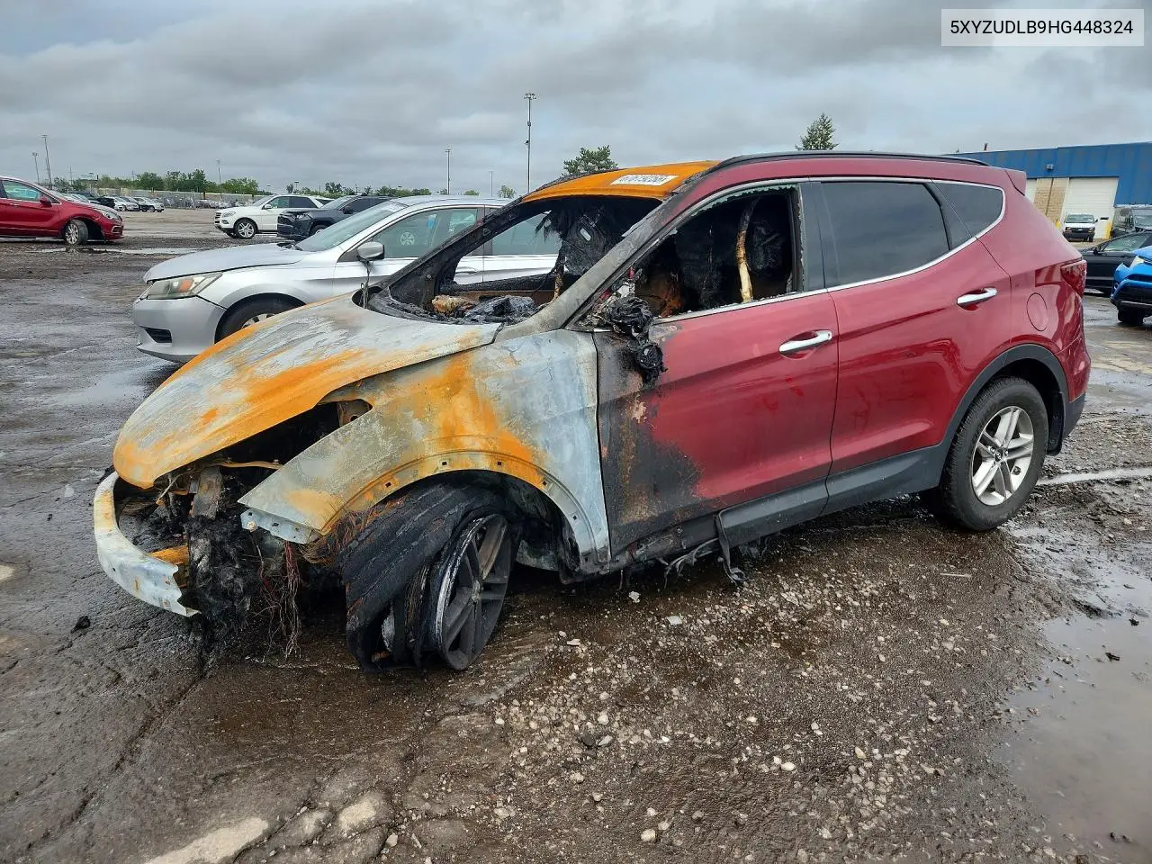 HYUNDAI SANTA FE 2017, VIN 5XYZUDLB9HG448324