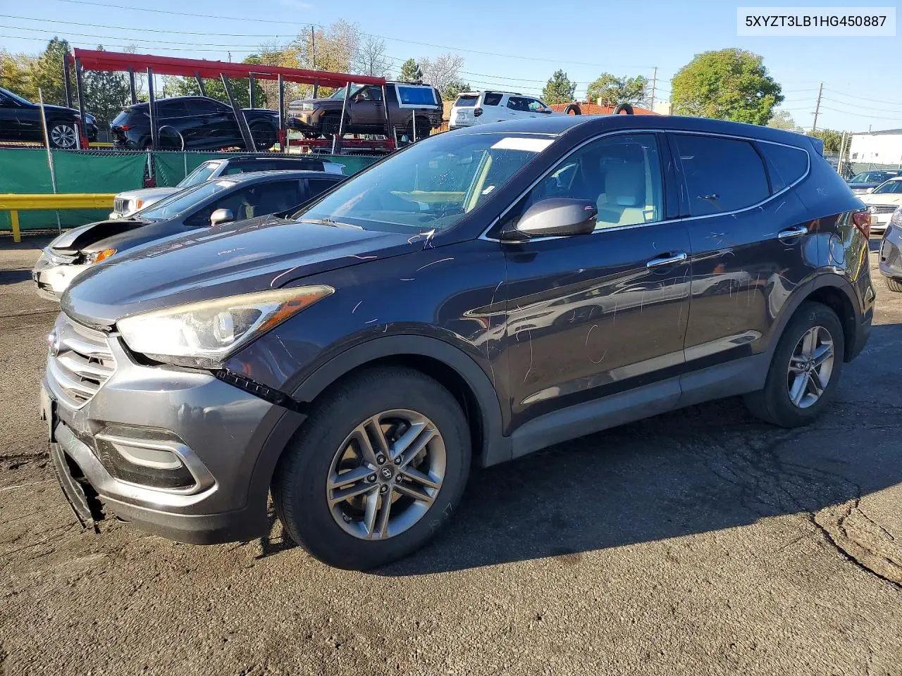 HYUNDAI SANTA FE 2017, VIN 5XYZT3LB1HG450887