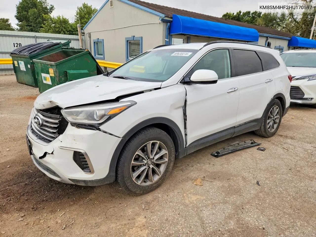 HYUNDAI SANTA FE 2017, VIN KM8SM4HF2HU170597