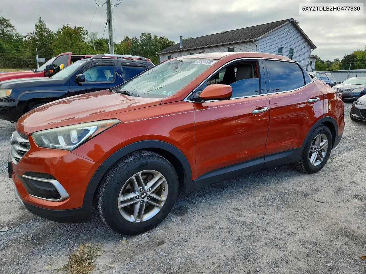 HYUNDAI SANTA FE 2017, VIN 5XYZTDLB2HG477330