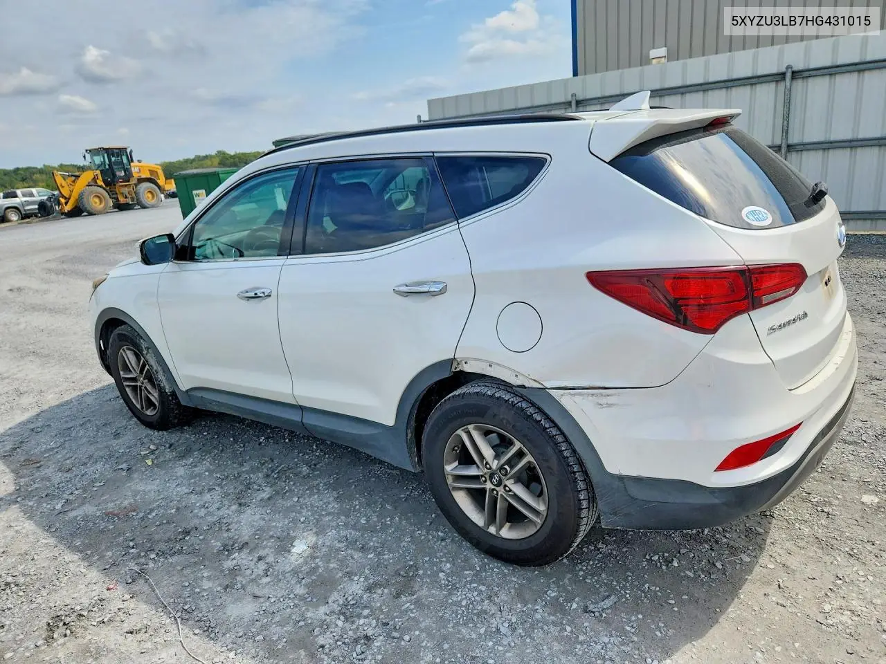 2017 HYUNDAI SANTA FE VIN 5XYZU3LB7HG431015 — фото 2