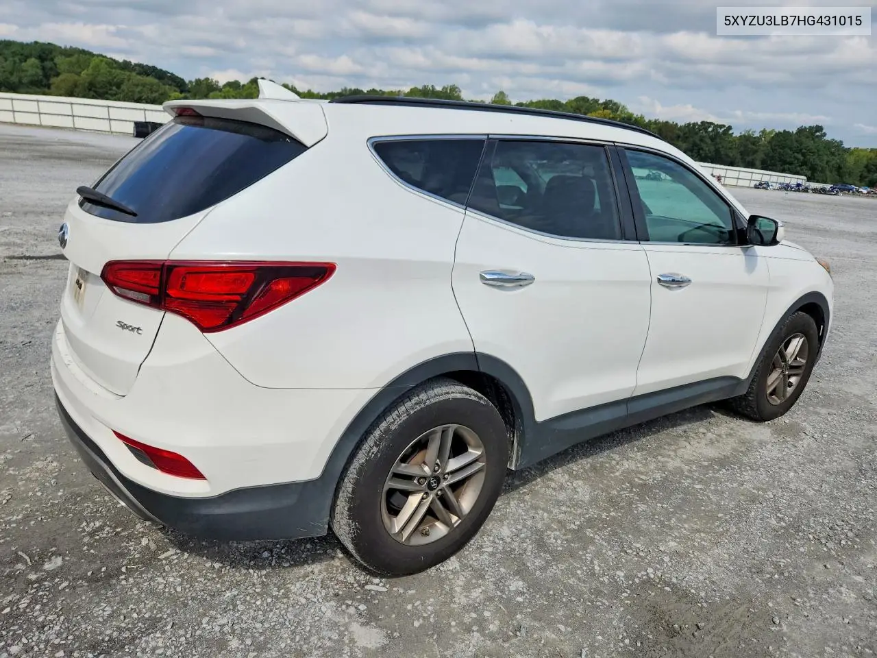 2017 HYUNDAI SANTA FE VIN 5XYZU3LB7HG431015 — фото 3