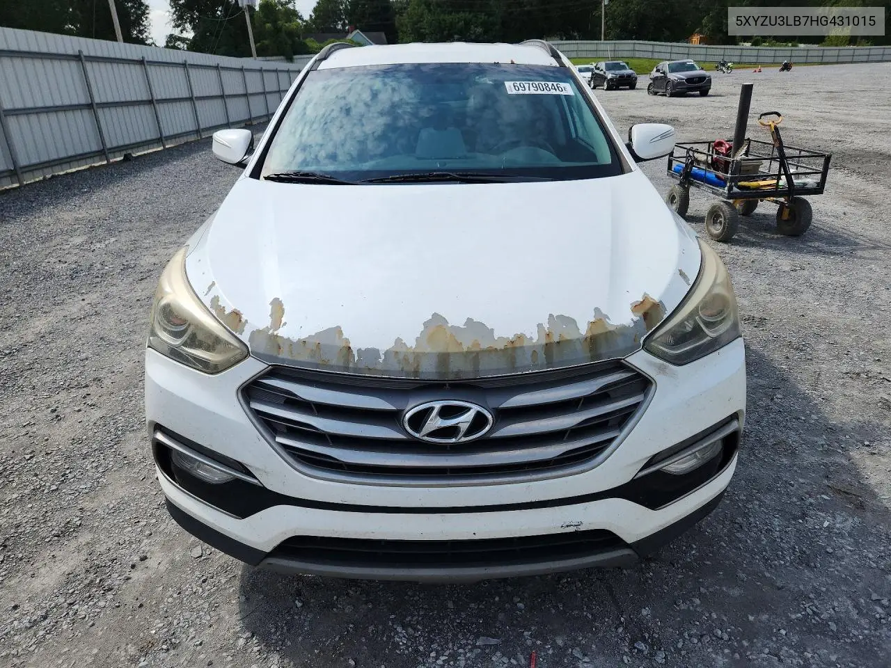 2017 HYUNDAI SANTA FE VIN 5XYZU3LB7HG431015 — фото 5