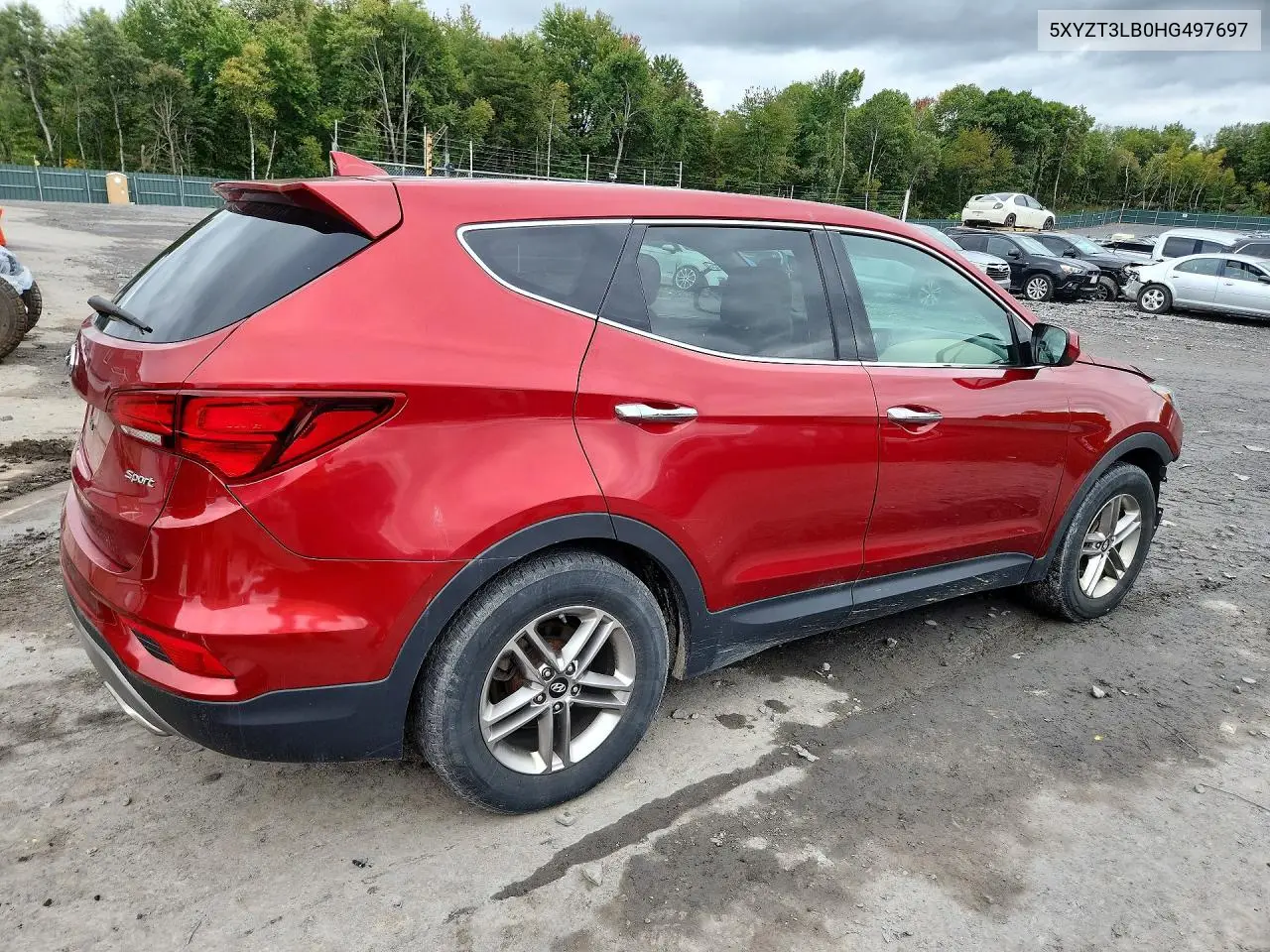 2017 HYUNDAI SANTA FE VIN 5XYZT3LB0HG497697 — фото 3