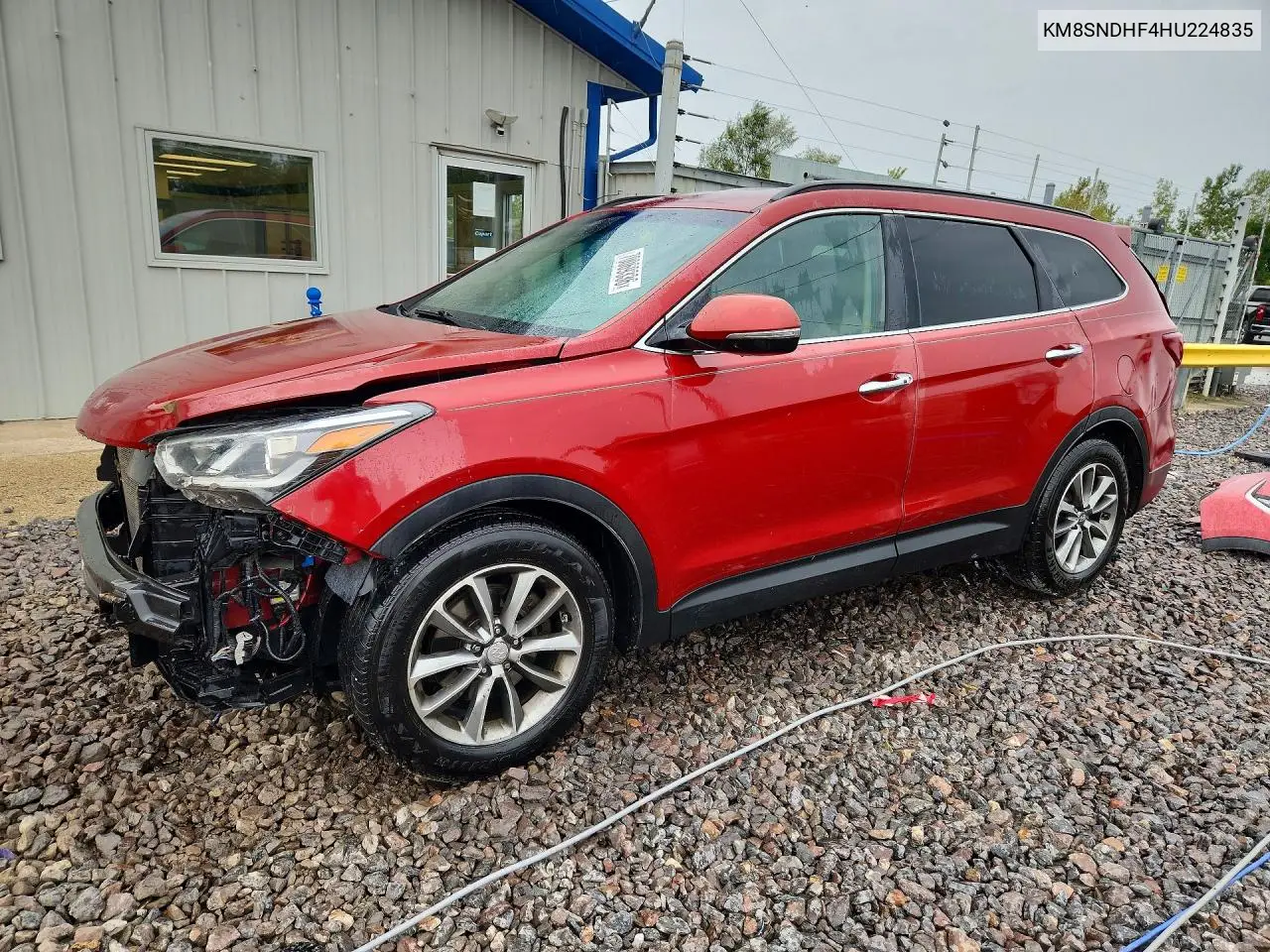HYUNDAI SANTA FE 2017, VIN KM8SNDHF4HU224835