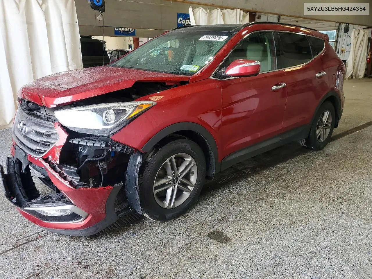 HYUNDAI SANTA FE 2017, VIN 5XYZU3LB5HG424354