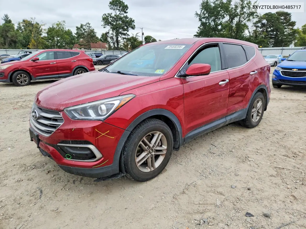 HYUNDAI SANTA FE 2017, VIN 5XYZTDLB0HG485717