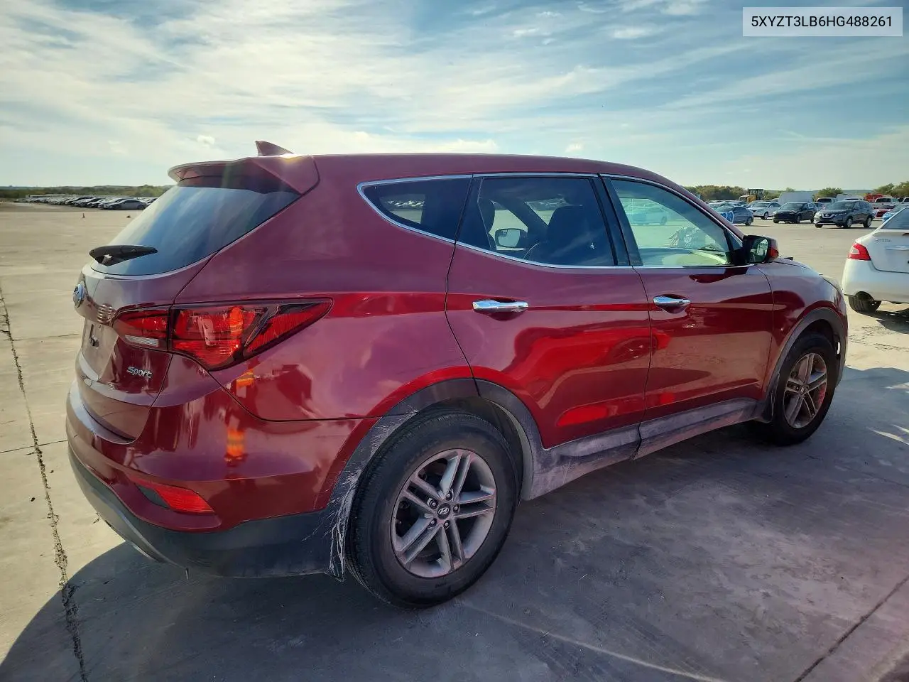 2017 HYUNDAI SANTA FE VIN 5XYZT3LB6HG488261 — фото 3