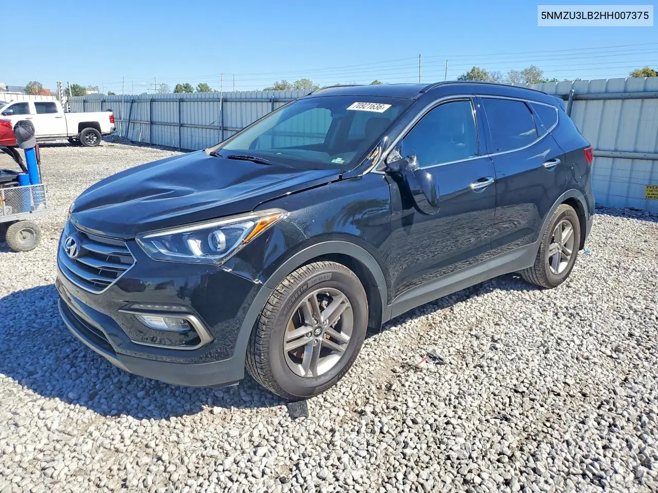 HYUNDAI SANTA FE 2017, VIN 5NMZU3LB2HH007375