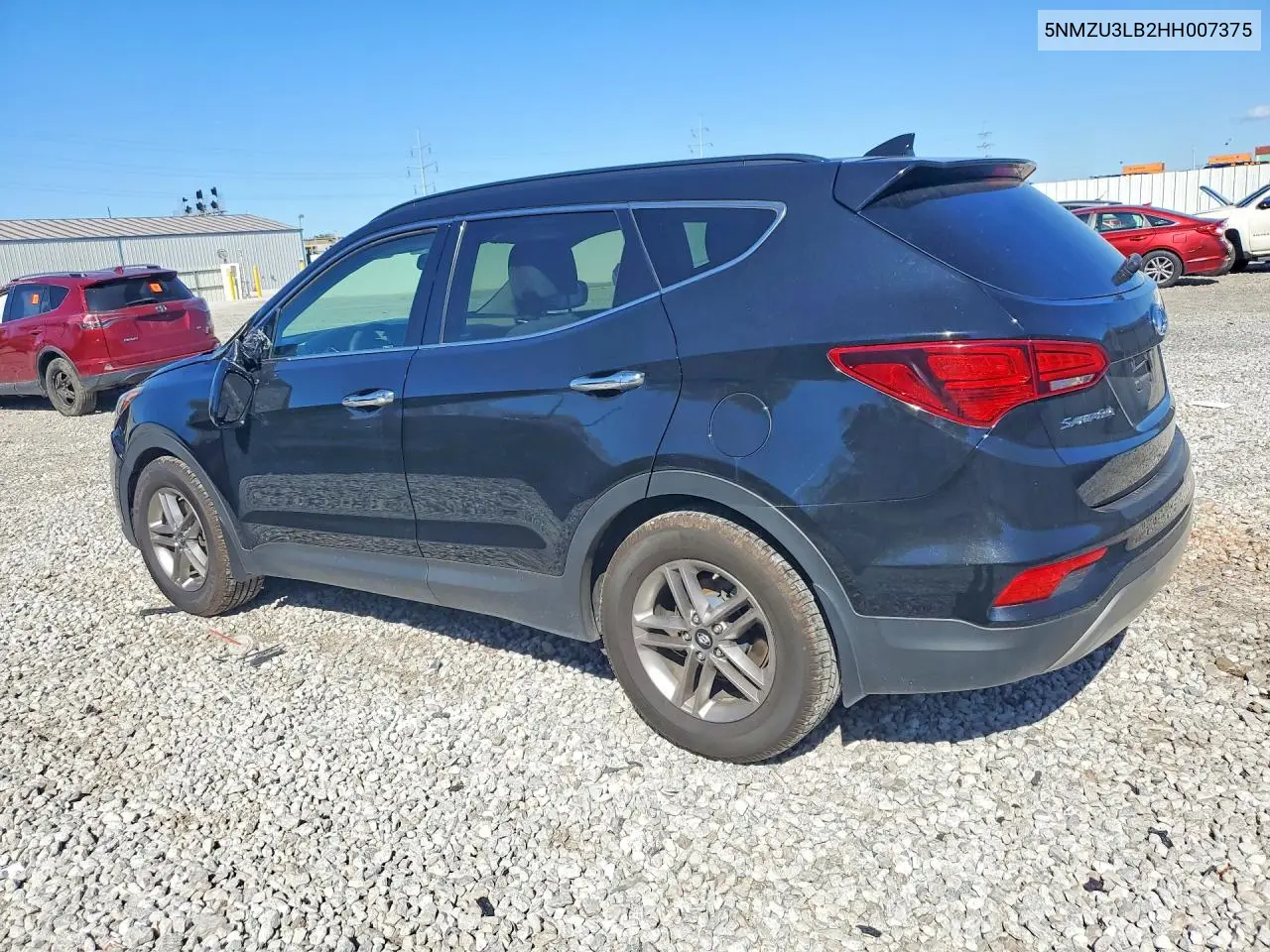 2017 HYUNDAI SANTA FE VIN 5NMZU3LB2HH007375 — фото 2