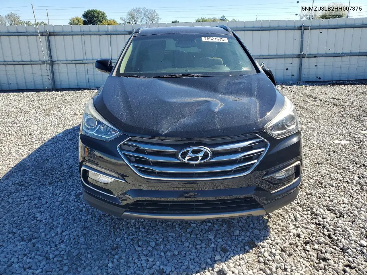 2017 HYUNDAI SANTA FE VIN 5NMZU3LB2HH007375 — фото 5