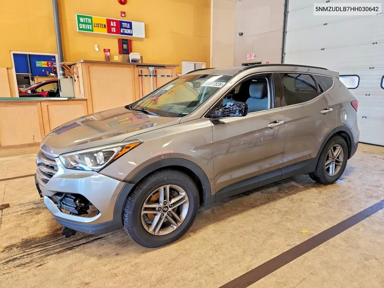 HYUNDAI SANTA FE 2017, VIN 5NMZUDLB7HH030642