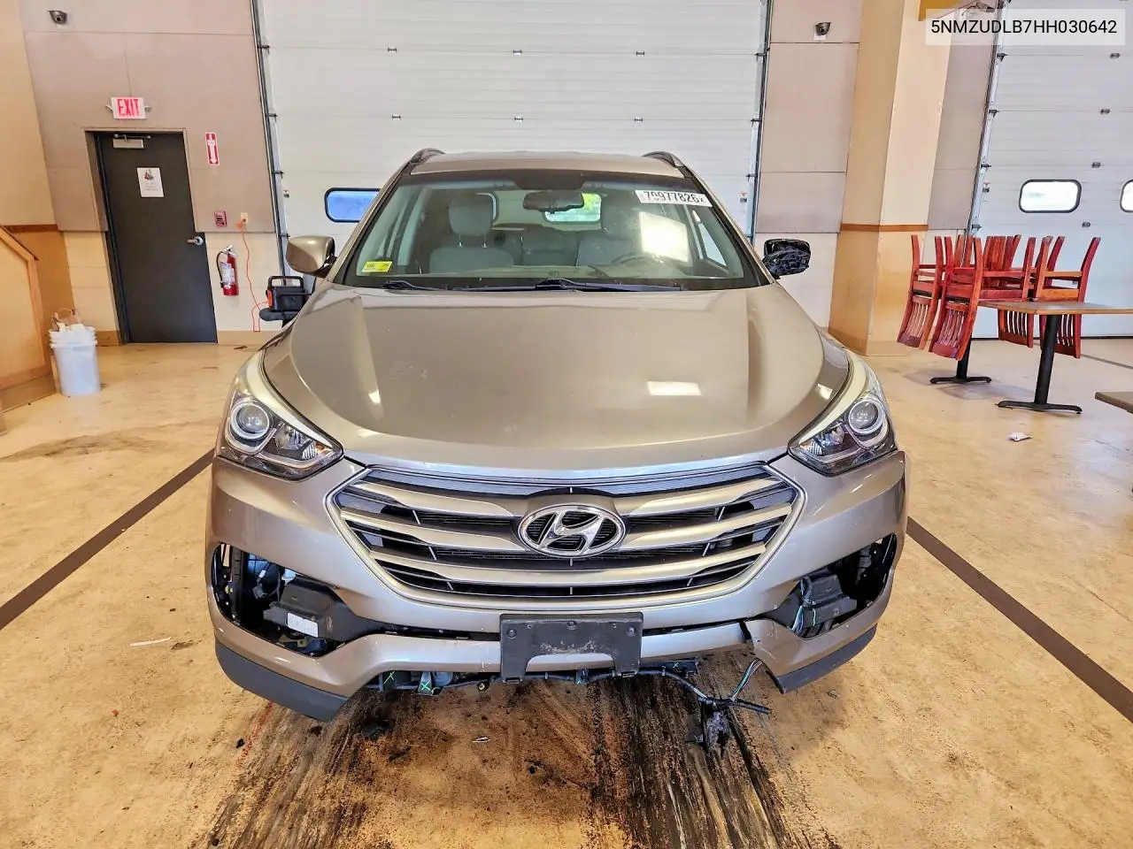 2017 HYUNDAI SANTA FE VIN 5NMZUDLB7HH030642 — фото 5