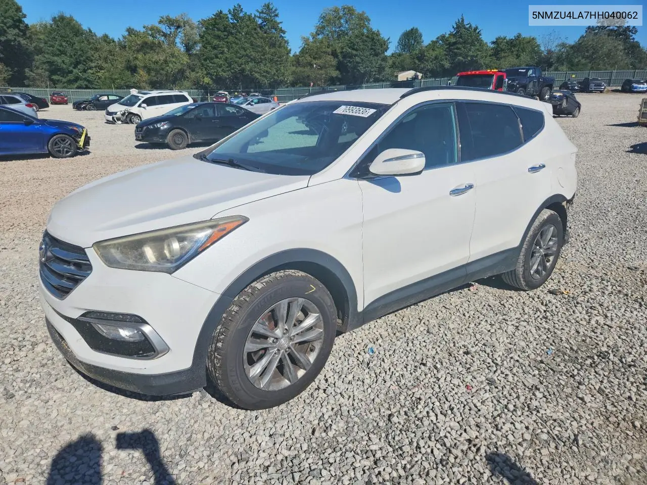 HYUNDAI SANTA FE 2017, VIN 5NMZU4LA7HH040062